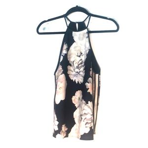 Finders Keepers- Navy blue floral top